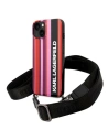 Case Karl Lagerfeld KLHCP14SSTSTP Apple iPhone 14 Hardcase rosa/pink Color Stripes Strap