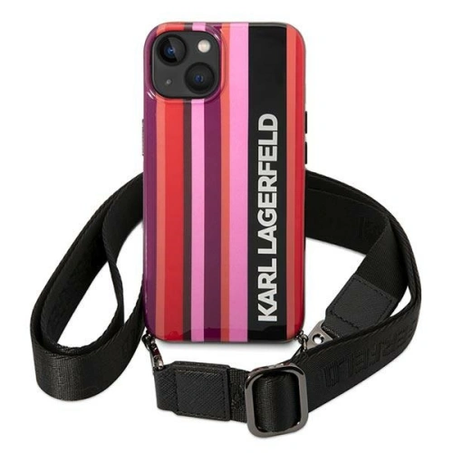 Buy Karl Lagerfeld KLHCP14SSTSTP Apple iPhone 14 hardcase pink Color Stripes Strap - KLD1058 - {ean13} - Home Screen Store Europe