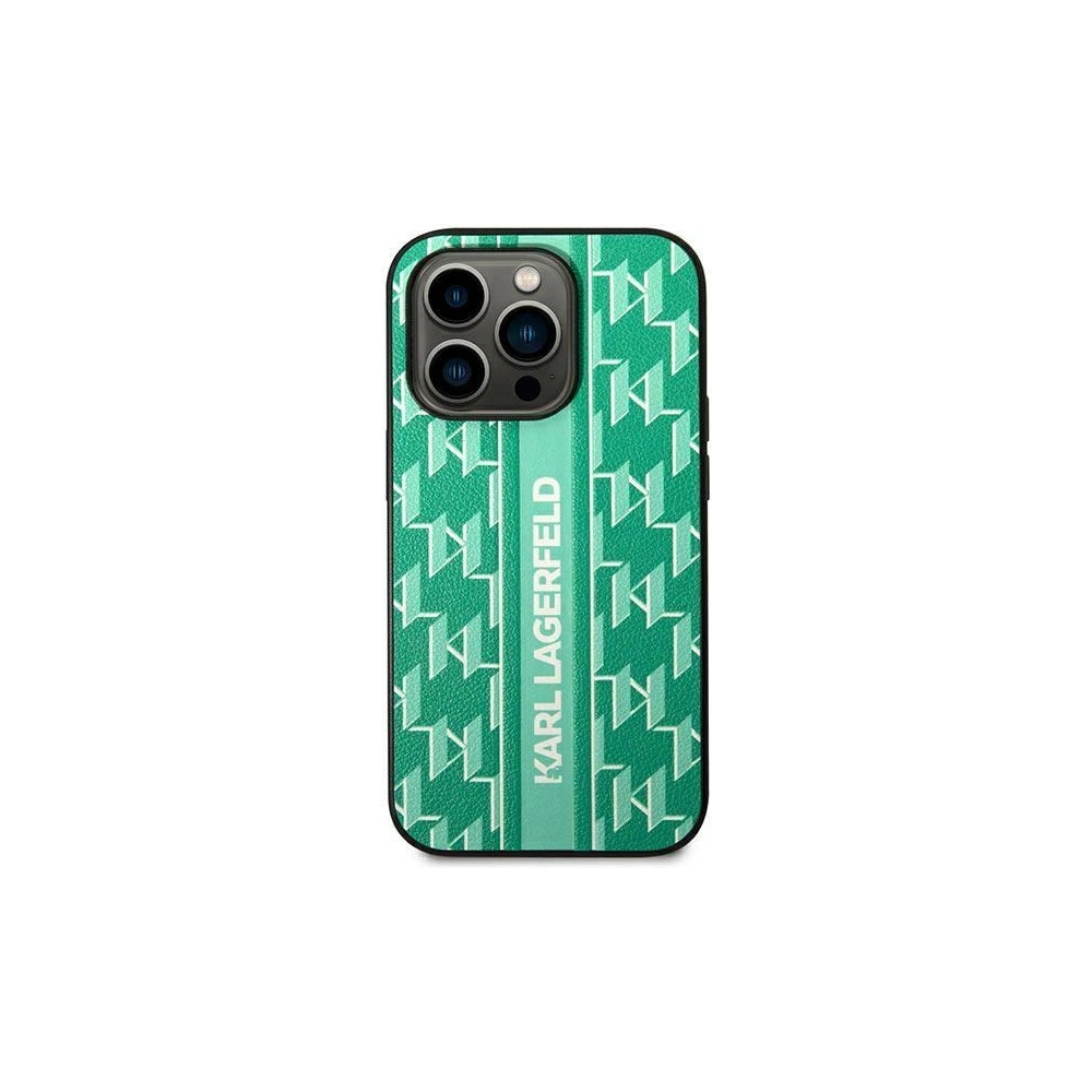 Etui Karl Lagerfeld KLHCP14SPGKLSKN Apple iPhone 14 hardcase zielony/green Monogram Stripe