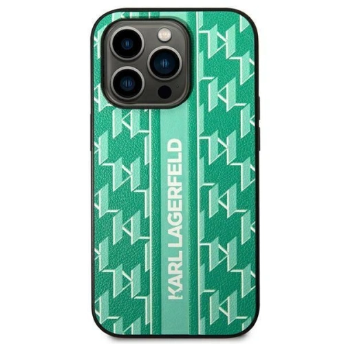 Kup Etui Karl Lagerfeld KLHCP14MPGKLSKN Apple iPhone 14 Plus / 15 Plus hardcase zelený/green Monogram Stripe - KLD1041 - {ean13} - Sklep Home Screen