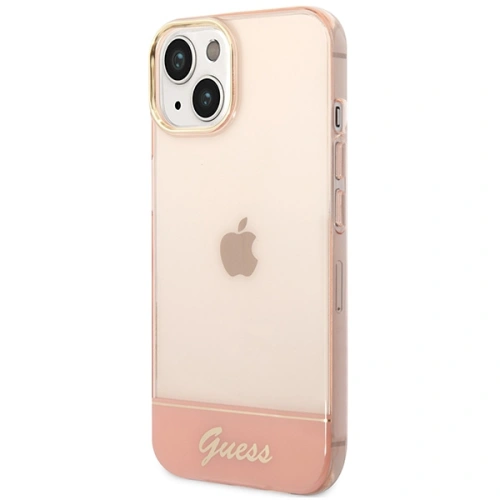 Kup Etui Guess GUHCP14SHGCOP Apple iPhone 14 różowy/pink hardcase Translucent - GUE2014 - {ean13} - Sklep Home Screen