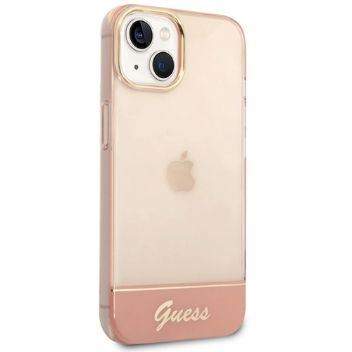 Kup Etui Guess GUHCP14SHGCOP Apple iPhone 14 różowy/pink hardcase Translucent - GUE2014 - {ean13} - Sklep Home Screen