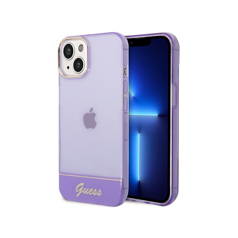 Kup Etui Guess GUHCP14SHGCOU Apple iPhone 14 fioletowy/purple hardcase Translucent - 3666339088262 - GUE2015 - Homescreen.pl