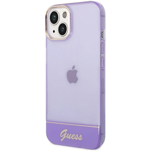 Buy Guess GUHCP14SHGCOU Apple iPhone 14 purple hardcase Translucent - GUE2015 - {ean13} - Home Screen Store Europe