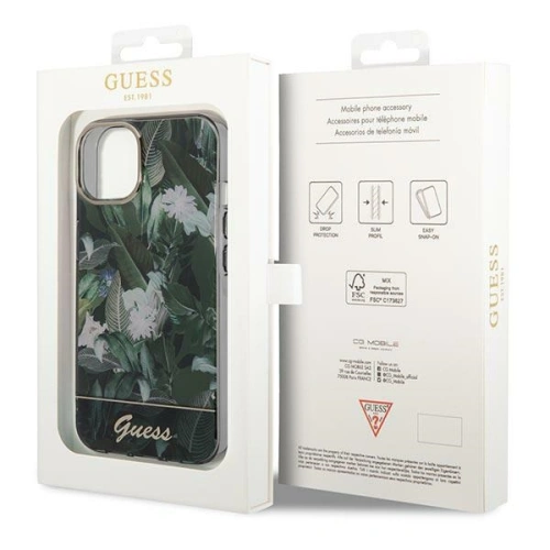 Kup Case Guess GUHCP14SHGJGHA Apple iPhone 14 grün/hardcase Jungle Collection - GUE2016 - {ean13} - Sklep Home Screen
