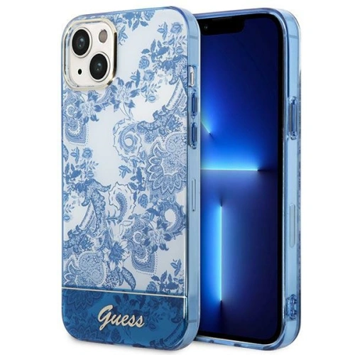 Kup Etui Guess GUHCP14SHGPLHB Apple iPhone 14 kék/hardcase Porcelain Collection - GUE2017 - {ean13} - Sklep Home Screen