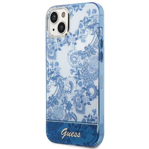 Kup Etui Guess GUHCP14SHGPLHB Apple iPhone 14 kék/hardcase Porcelain Collection - GUE2017 - {ean13} - Sklep Home Screen