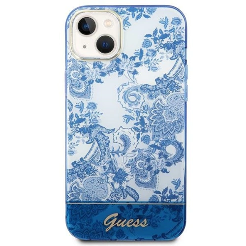 Kup Etui Guess GUHCP14SHGPLHB Apple iPhone 14 kék/hardcase Porcelain Collection - GUE2017 - {ean13} - Sklep Home Screen