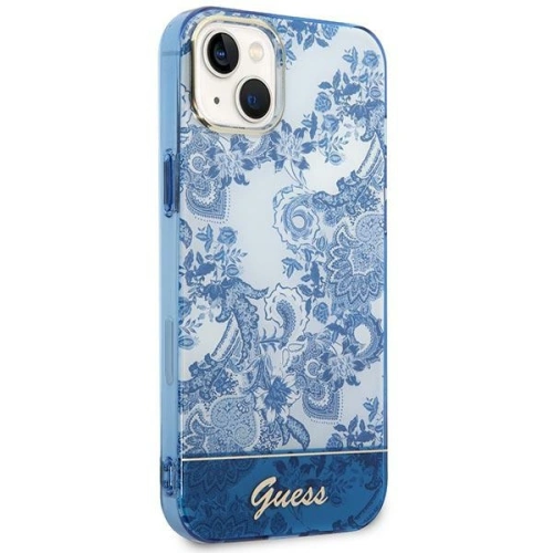 Kup Etui Guess GUHCP14SHGPLHB Apple iPhone 14 albastru/blue hardcase Porcelain Collection - GUE2017 - {ean13} - Sklep Home Screen