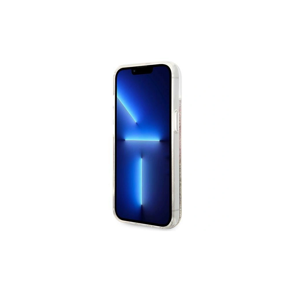 Etui Guess GUHCP14SLFLSD Apple iPhone 14 złoty/gold hardcase Paisley Liquid Glitter