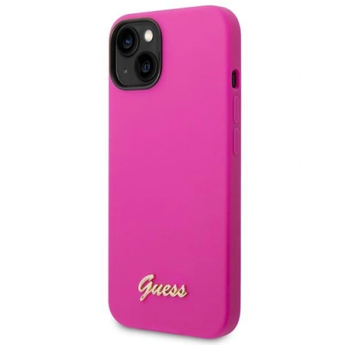 Kup Etui Guess GUHCP14SSLSMF Apple iPhone 14 fuksja/fuschia hard case Silicone Vintage Gold Logo - GUE2020 - {ean13} - Sklep Home Screen