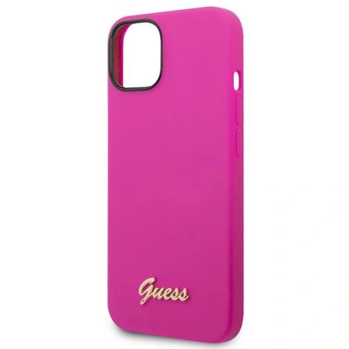 Kup Etui Guess GUHCP14SSLSMF Apple iPhone 14 fuksja/fuschia hard case Silicone Vintage Gold Logo - GUE2020 - {ean13} - Sklep Home Screen