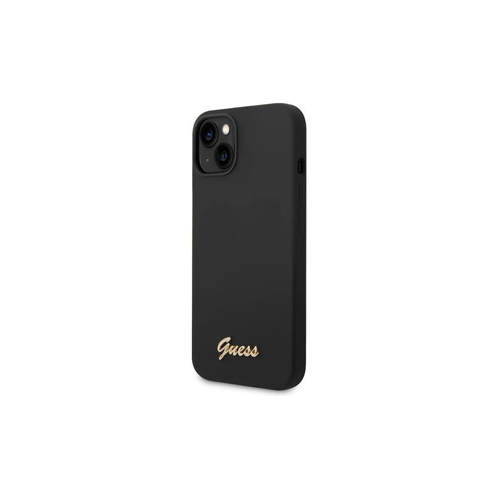 Etui Guess GUHCP14SSLSMK Apple iPhone 14 czarny/black hard case Silicone Vintage Gold Logo