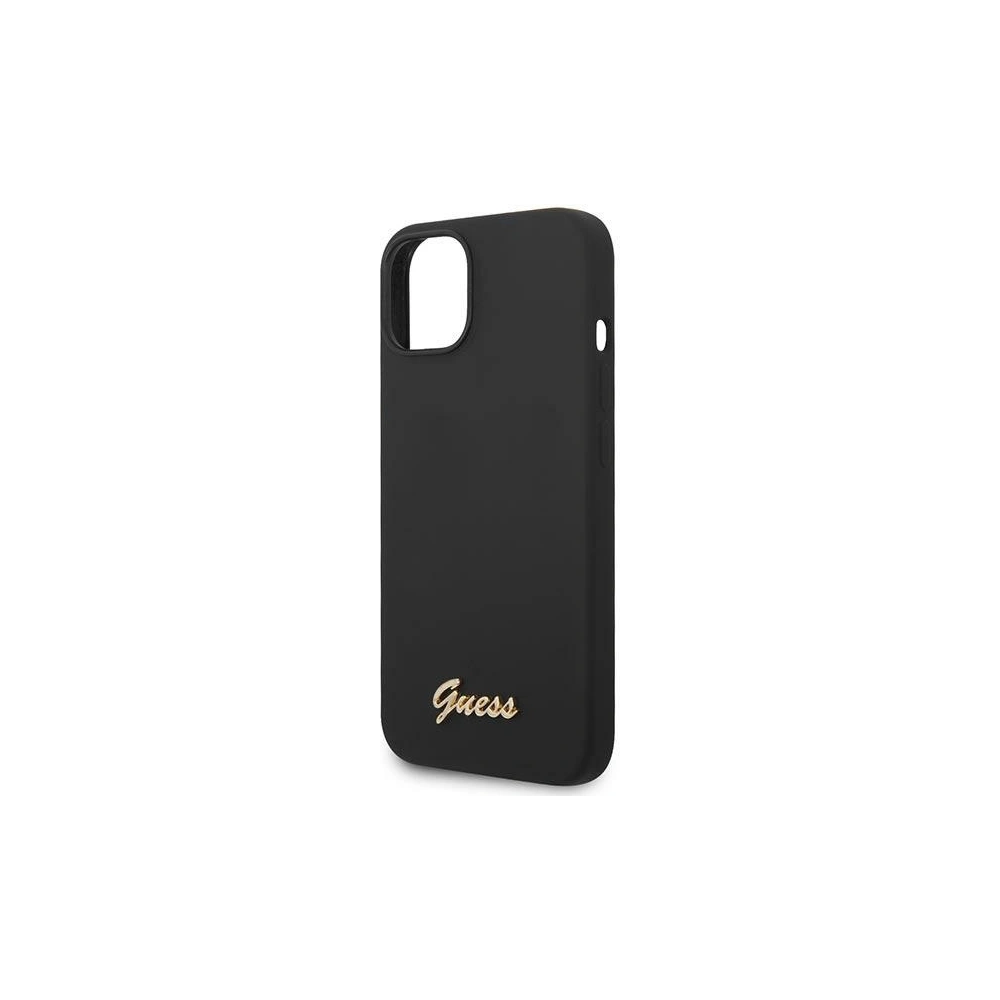 Etui Guess GUHCP14SSLSMK Apple iPhone 14 czarny/black hard case Silicone Vintage Gold Logo
