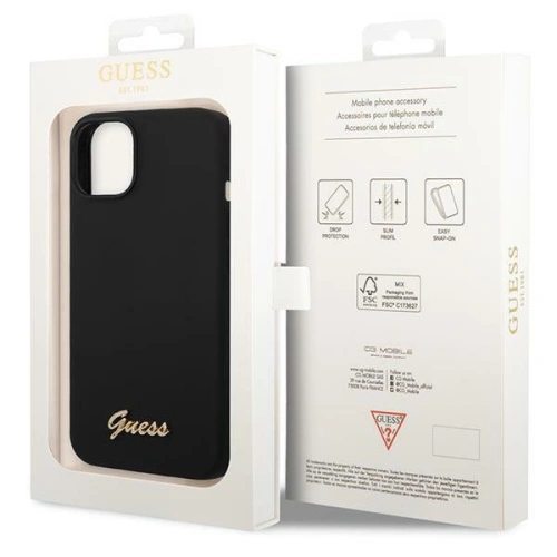 Kup Etui Guess GUHCP14SSLSMK Apple iPhone 14 czarny/black hard case Silicone Vintage Gold Logo - GUE2021 - {ean13} - Sklep Home Screen