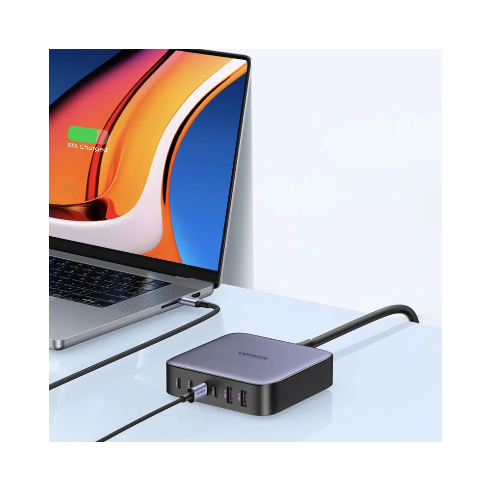 Ładowarka sieciowa UGREEN CD271 200W PPS 4 x USB-C, 2xUSB-A szara