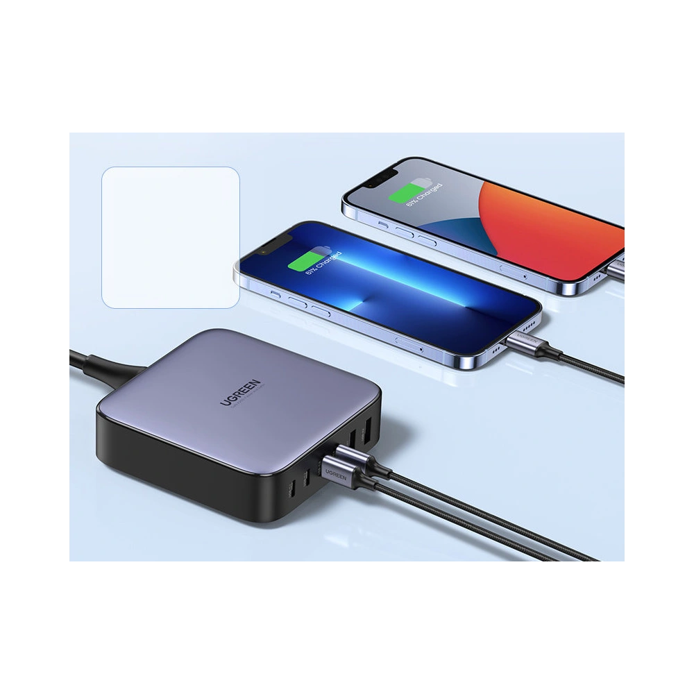 Ładowarka sieciowa UGREEN CD271 200W PPS 4 x USB-C, 2xUSB-A szara