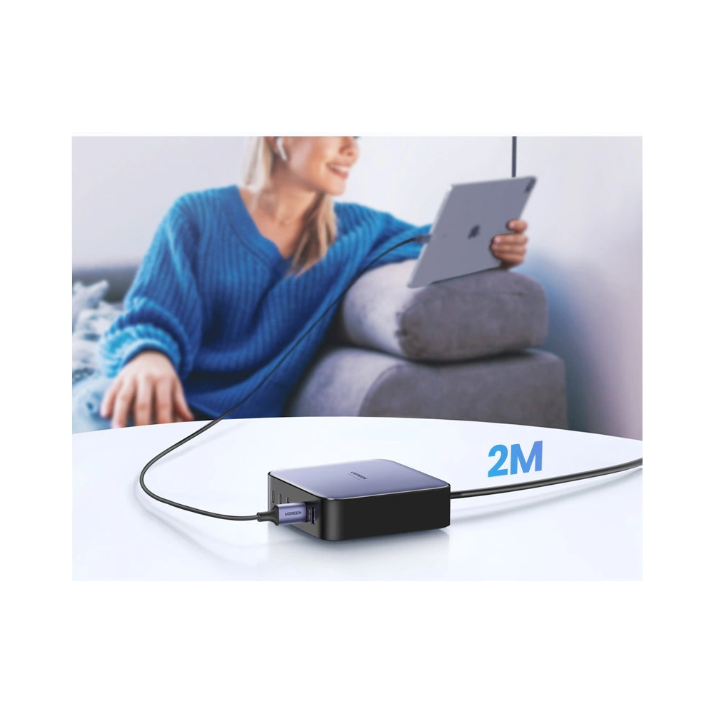 Ładowarka sieciowa UGREEN CD271 200W PPS 4 x USB-C, 2xUSB-A szara