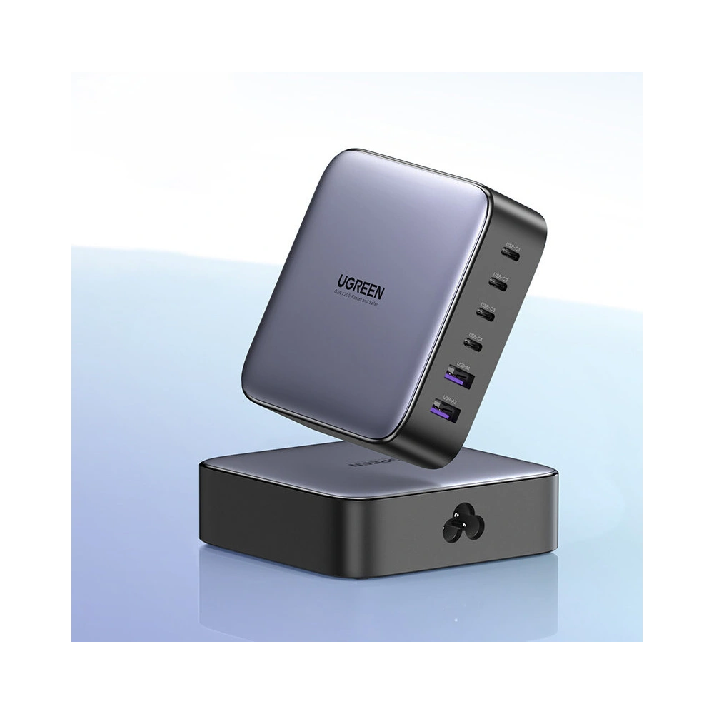 Ładowarka sieciowa UGREEN CD271 200W PPS 4 x USB-C, 2xUSB-A szara