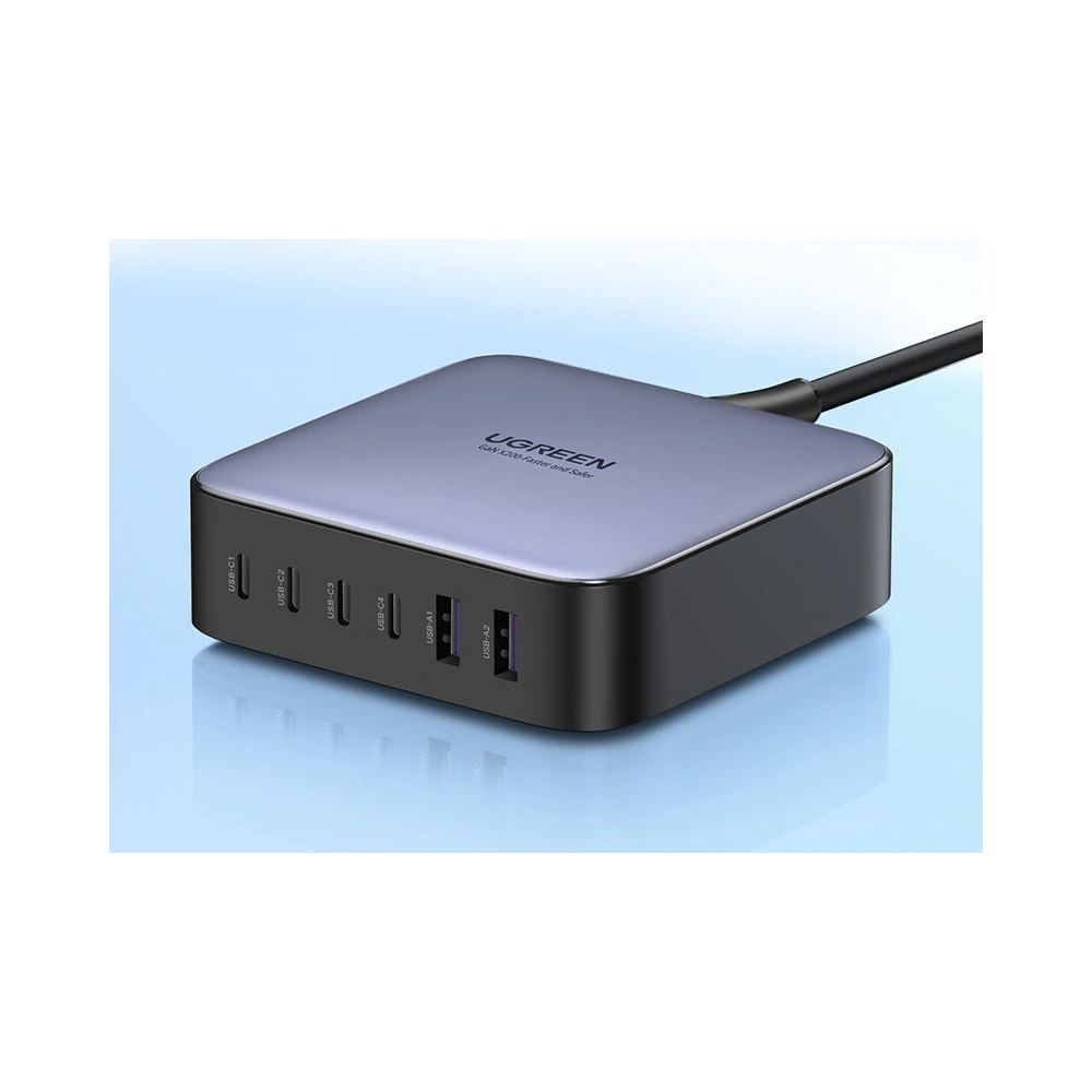 Ładowarka sieciowa UGREEN CD271 200W PPS 4 x USB-C, 2xUSB-A szara