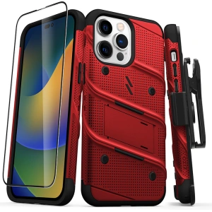 Kup Etui ZIZO BOLT Series pentru Apple iPhone 14 Pro Max + sticlă (roșu) - ZIZ106 - {ean13} - Sklep Home Screen