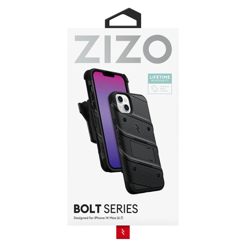 Buy ZIZO BOLT Series Apple iPhone 14 Plus / 15 Plus with tempered glass (Black) - ZIZ107 - {ean13} - Home Screen Store Europe