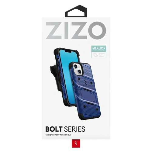 Kup Etui ZIZO BOLT Series pentru Apple iPhone 14 + sticlă (albastru) - ZIZ109 - {ean13} - Sklep Home Screen