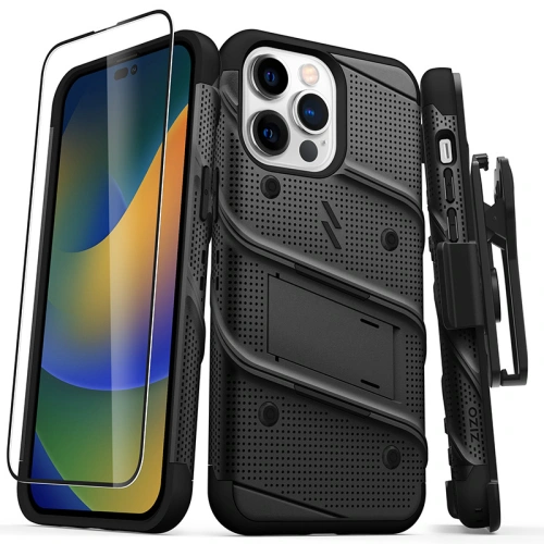 Kup Etui ZIZO BOLT Series pentru Apple iPhone 14 Pro Max + sticlă (negru) - ZIZ112 - {ean13} - Sklep Home Screen