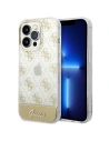 Guess GUHCP14XHG4MHG Apple iPhone 14 Pro Max gold hardcase 4G Pattern Script