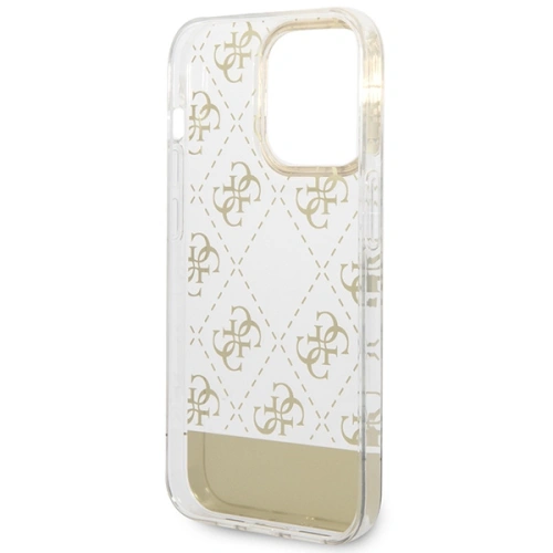 Buy Guess GUHCP14XHG4MHG Apple iPhone 14 Pro Max gold hardcase 4G Pattern Script - GUE2026 - {ean13} - Home Screen Store Europe