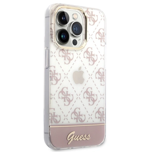 Buy Guess GUHCP14XHG4MHP Apple iPhone 14 Pro Max pink hardcase 4G Pattern Script - GUE2027 - {ean13} - Home Screen Store Europe
