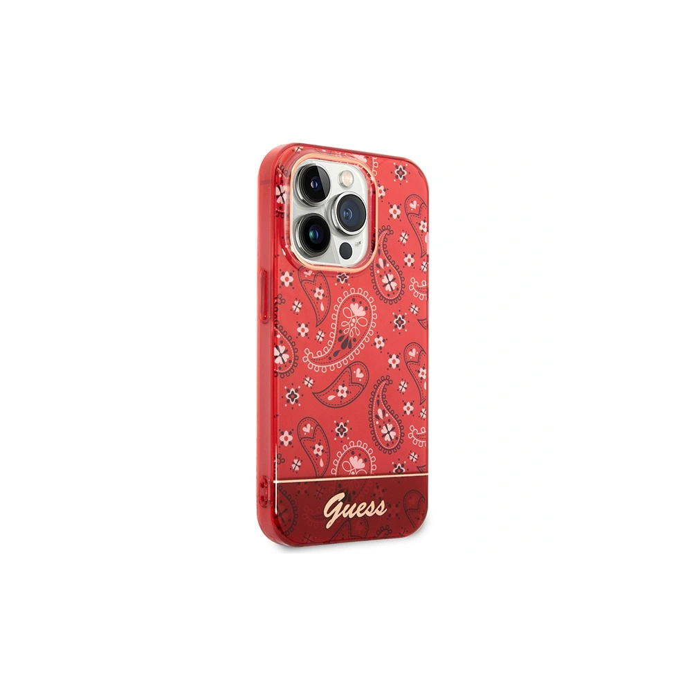 Etui Guess GUHCP14XHGBNHR Apple iPhone 14 Pro Max czerwony/red hardcase Bandana Paisley