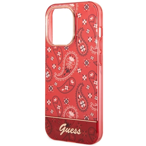 Buy Guess GUHCP14XHGBNHR Apple iPhone 14 Pro Max red hardcase Bandana Paisley - GUE2028 - {ean13} - Home Screen Store Europe