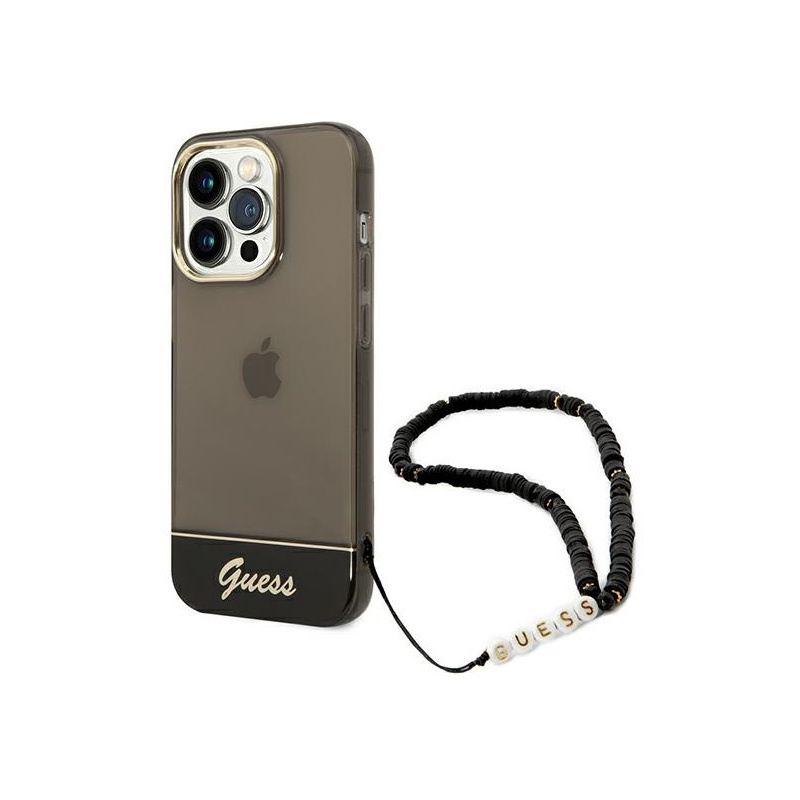 Kup Etui Guess GUHCP14XHGCOHK Apple iPhone 14 Pro Max czarny/black hardcase Translucent Pearl Strap - 3666339064198 - GUE2029 - Homescreen.pl