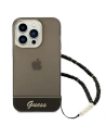Buy Guess GUHCP14XHGCOHK Apple iPhone 14 Pro Max black hardcase Translucent Pearl Strap - GUE2029 - {ean13} - Home Screen Store Europe
