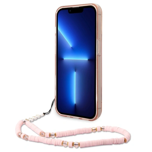 Kup Etui Guess GUHCP14XHGCOHP Apple iPhone 14 Pro Max różowy/pink hardcase Translucent Pearl Strap - GUE2030 - {ean13} - Sklep Home Screen