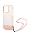 Buy Guess GUHCP14XHGCOHP Apple iPhone 14 Pro Max pink hardcase Translucent Pearl Strap - GUE2030 - {ean13} - Home Screen Store Europe