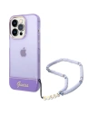 Etui Guess GUHCP14XHGCOHU Apple iPhone 14 Pro Max fioletowy/purple hardcase Translucent Pearl Strap