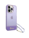 Buy Guess GUHCP14XHGCOHU Apple iPhone 14 Pro Max purple hardcase Translucent Pearl Strap - GUE2031 - {ean13} - Home Screen Store Europe