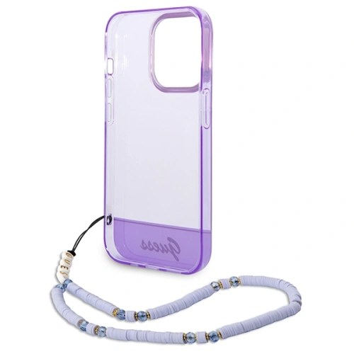 Kup Etui Guess GUHCP14XHGCOHU Apple iPhone 14 Pro Max fioletowy/purple hardcase Translucent Pearl Strap - GUE2031 - {ean13} - Sklep Home Screen