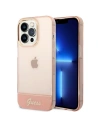 Guess GUHCP14XHGCOP Apple iPhone 14 Pro Max pink hardcase Translucent