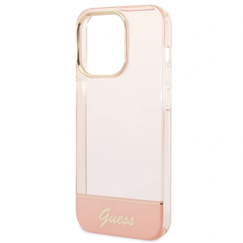 Buy Guess GUHCP14XHGCOP Apple iPhone 14 Pro Max pink hardcase Translucent - GUE2033 - {ean13} - Home Screen Store Europe