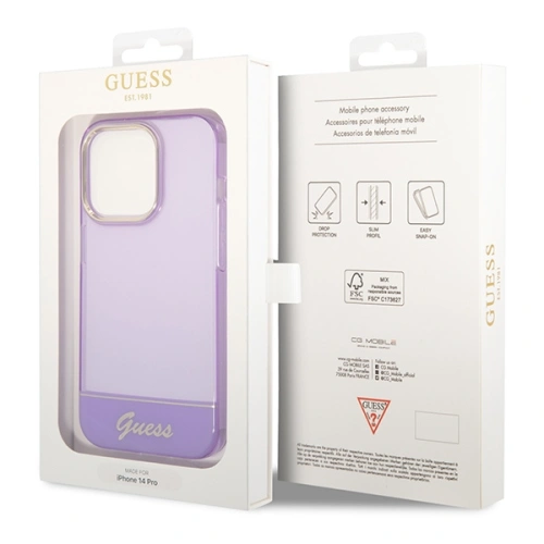 Kup Etui Guess GUHCP14XHGCOU Apple iPhone 14 Pro Max fioletowy/purple hardcase Translucent - GUE2034 - {ean13} - Sklep Home Screen