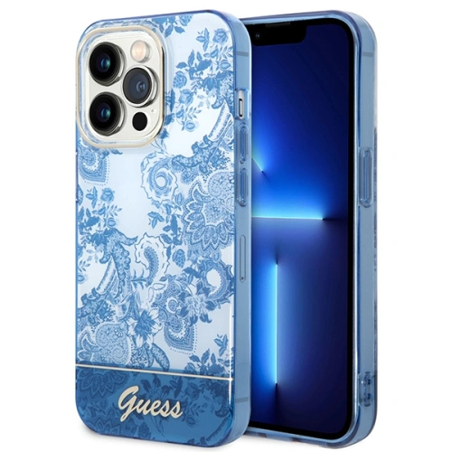 Kup Case Guess GUHCP14XHGPLHB Apple iPhone 14 Pro Max blau/hardcase Porcelain Collection - GUE2035 - {ean13} - Sklep Home Screen