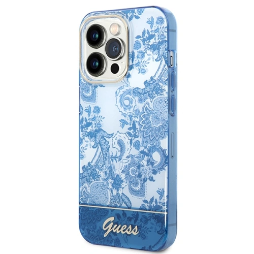 Kup Case Guess GUHCP14XHGPLHB Apple iPhone 14 Pro Max blau/hardcase Porcelain Collection - GUE2035 - {ean13} - Sklep Home Screen