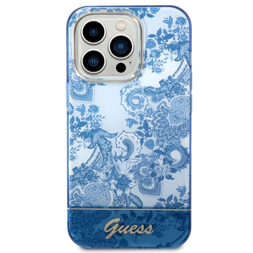 Kup Case Guess GUHCP14XHGPLHB Apple iPhone 14 Pro Max blau/hardcase Porcelain Collection - GUE2035 - {ean13} - Sklep Home Screen