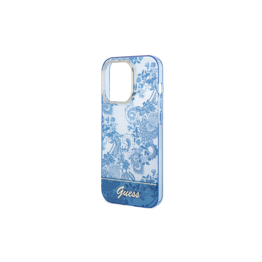 Etui Guess GUHCP14XHGPLHB Apple iPhone 14 Pro Max niebieski/blue hardcase Porcelain Collection