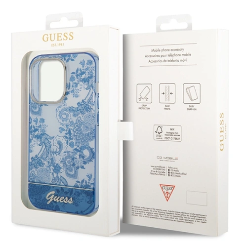 Kup Case Guess GUHCP14XHGPLHB Apple iPhone 14 Pro Max blau/hardcase Porcelain Collection - GUE2035 - {ean13} - Sklep Home Screen