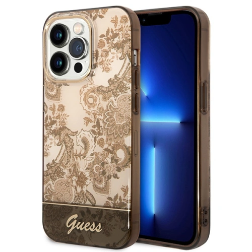 Kup Case Guess GUHCP14XHGPLHC Apple iPhone 14 Pro Max ocker Hartschale Porcelain Collection - GUE2036 - {ean13} - Sklep Home Screen