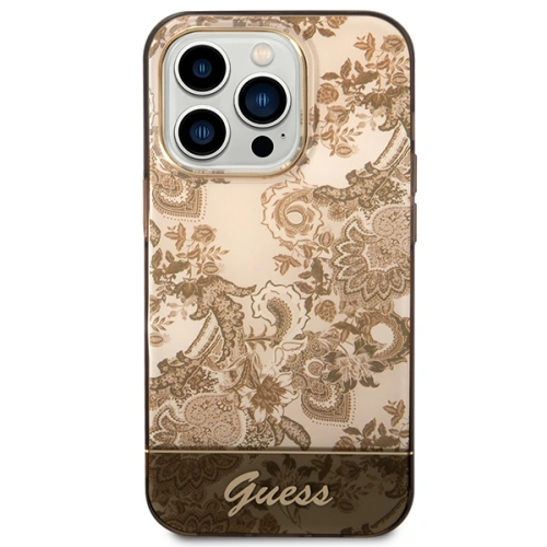 Kup Case Guess GUHCP14XHGPLHC Apple iPhone 14 Pro Max ocker Hartschale Porcelain Collection - GUE2036 - {ean13} - Sklep Home Screen